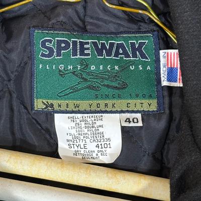 LOT 21X: Cooper Type A-2 Leather Flight Jacket & Spiewak Peacoat
