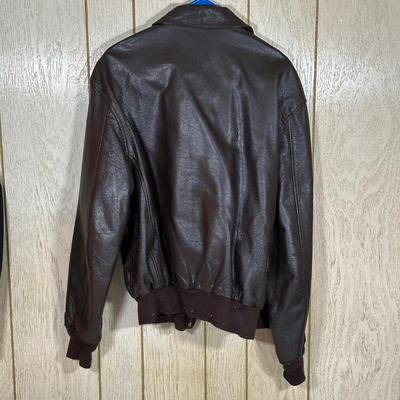LOT 21X: Cooper Type A-2 Leather Flight Jacket & Spiewak Peacoat