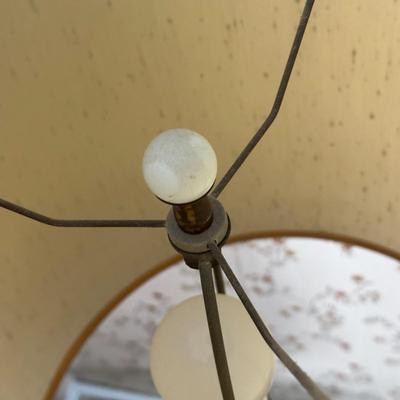 LOT 22Y: Vintage Glass & Brass Table Lamp Side Table