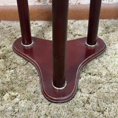 LOT 23Y: Green Marble Top Plant Stand