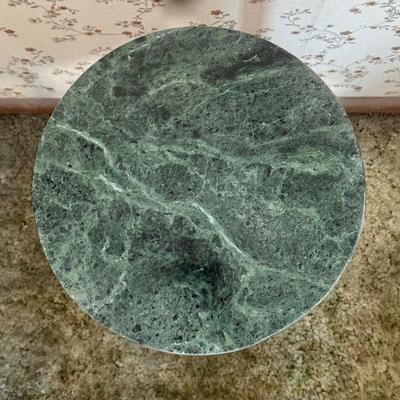 LOT 23Y: Green Marble Top Plant Stand