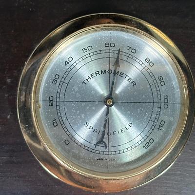 LOT 24Y: Vintage Springfield Eagle Top Barometer