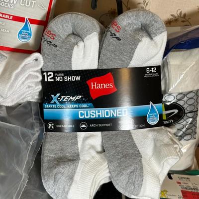LOT 28Y: Collection Of New In Package Socks & Underwear - Fruit Of The Loom, Hanes & More