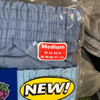 LOT 28Y: Collection Of New In Package Socks & Underwear - Fruit Of The Loom, Hanes & More