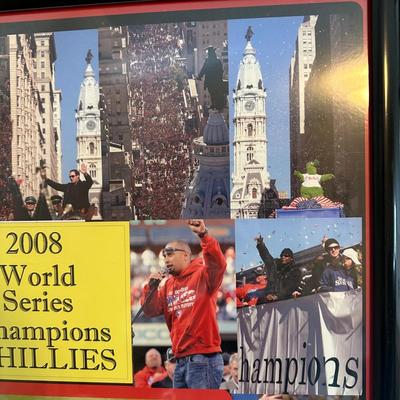 LOT 29Y: Philadelphia Phillies 2008 World Series Champions Poster, Tote Bag, Mirror & More