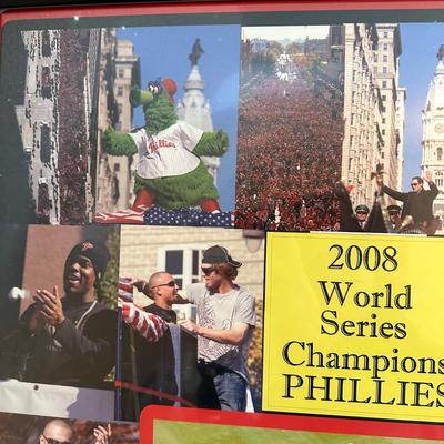LOT 29Y: Philadelphia Phillies 2008 World Series Champions Poster, Tote Bag, Mirror & More