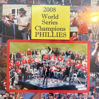 LOT 29Y: Philadelphia Phillies 2008 World Series Champions Poster, Tote Bag, Mirror & More