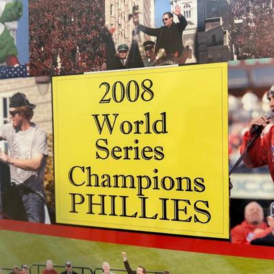 LOT 29Y: Philadelphia Phillies 2008 World Series Champions Poster, Tote Bag, Mirror & More