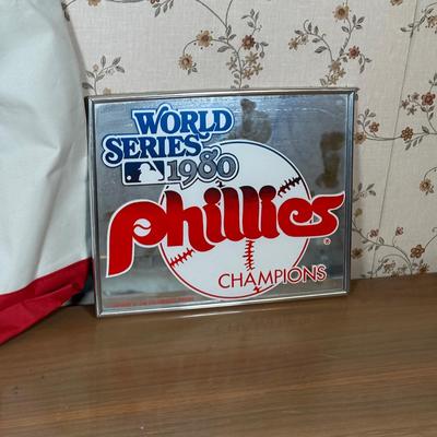 LOT 29Y: Philadelphia Phillies 2008 World Series Champions Poster, Tote Bag, Mirror & More