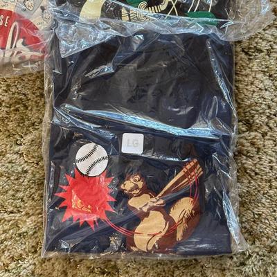 LOT 33Y: New In Package Sports Themed T Shirts