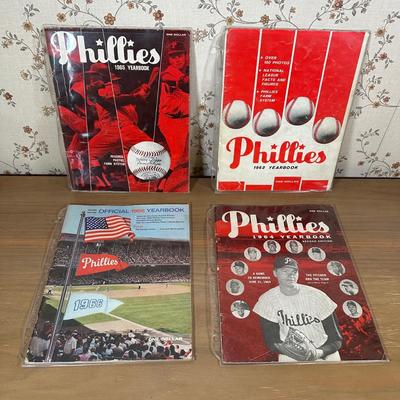 LOT 37Y: Vintage 1962, 1964, 1965 & 1966 Phillies Yearbooks