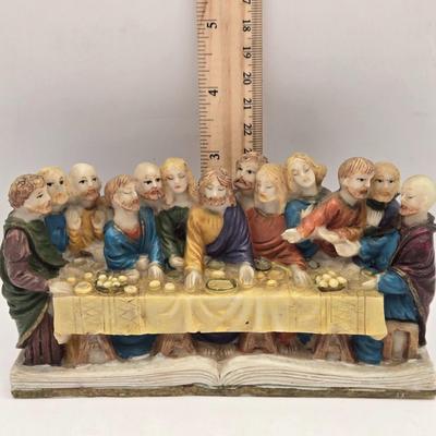 LOT 41K: Framed House Blessing Prayer , Crucifix, Sacred Heart Print, Mary and Child Statue, Praying Hands Plaque, & Mother's...