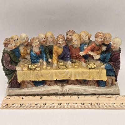 LOT 41K: Framed House Blessing Prayer , Crucifix, Sacred Heart Print, Mary and Child Statue, Praying Hands Plaque, & Mother's...