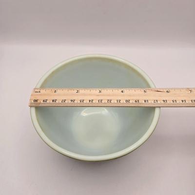 LOT 42K: Vintage Pyrex Crazy Daisy Spring Blossom Mixing Bowl Set & Pyrex Glass Atomic Sunburst Carafe Pitcher