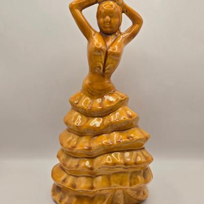 LOT 43K: Tall Vintage Ceramic Flamenco Dancers Statues