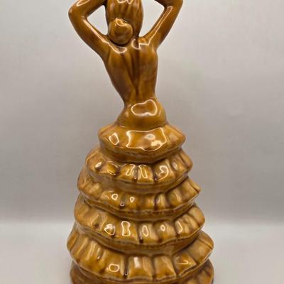LOT 43K: Tall Vintage Ceramic Flamenco Dancers Statues
