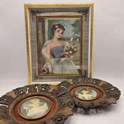 LOT 44K: Vintage Cydney Grossman Print and Lady Sheffield & Elizabeth by Thomas Gainsborough & Duchess of Devonshire by Sir...