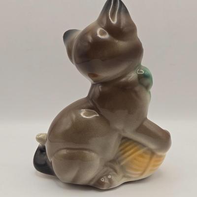 LOT 45K: Royal Copley Kitten with Ball of Yarn, Dalmatian Dog Figure, & English Setter Dog Figure