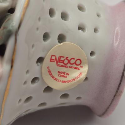 LOT 46K: Just in Time For Spring! 1950s Sugar Salt Glazed Baby Fawn, Lamb, & Sheep Donkey , 2 Goebel Bunnies, & Basket of Flowers