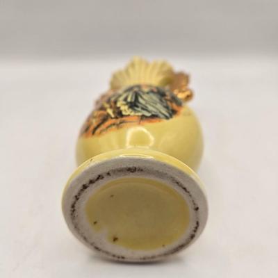 LOT 47K: Victorian Double Handled Bud Vase, Vintage Enesco Bud Vase, Small Asian Style Bud Vase, Royal Albert Christmas Rose, &...