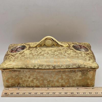 LOT 47K: Victorian Double Handled Bud Vase, Vintage Enesco Bud Vase, Small Asian Style Bud Vase, Royal Albert Christmas Rose, &...