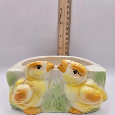 LOT 51K: Ceramic Basket, Blue Bird Potpourri Holder, & Planters and Things Planter