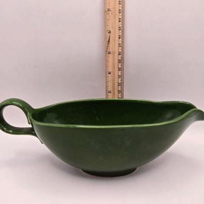 LOT 53K: MCM Leaf Vase, Royal Norfolk Napkin Holder and Salt & Pepper Shakers, Gravy Boat, Schmid Hark the Herald Music Box, Noritake...