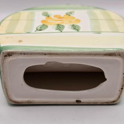 LOT 53K: MCM Leaf Vase, Royal Norfolk Napkin Holder and Salt & Pepper Shakers, Gravy Boat, Schmid Hark the Herald Music Box, Noritake...