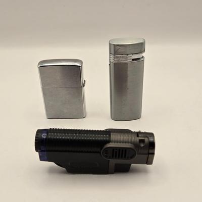 LOT 54K: Variety of Flasks & Lighters