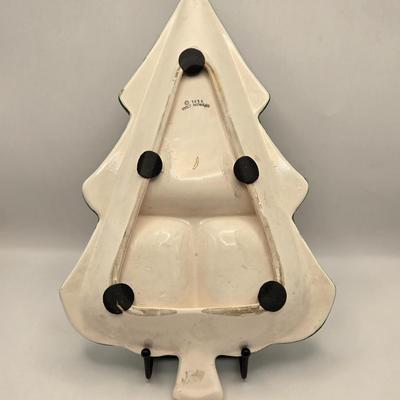 LOT 56K: Holt Howard Christmas Serving Platter, 2 Snow Globes, & Musical Angel Figurine