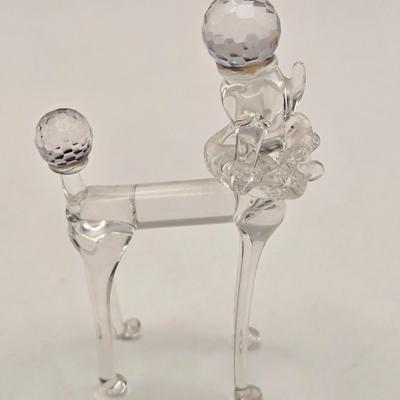 LOT 60K: Glass Clown, Show Dog, Owl, & Cat