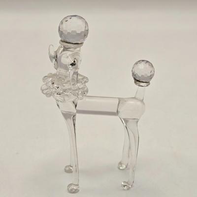 LOT 60K: Glass Clown, Show Dog, Owl, & Cat