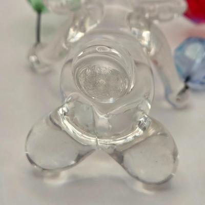 LOT 60K: Glass Clown, Show Dog, Owl, & Cat