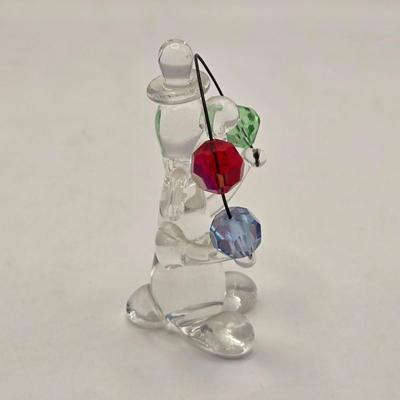 LOT 60K: Glass Clown, Show Dog, Owl, & Cat