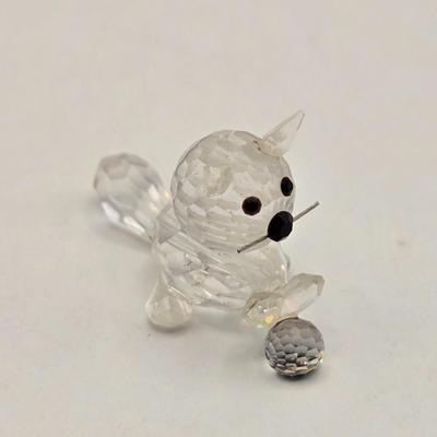 LOT 60K: Glass Clown, Show Dog, Owl, & Cat