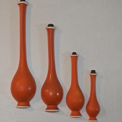LOT 62K: MCM Chalkware Bottles Wall Hangings