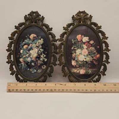 LOT 63K: Pair of Victorian Ornate Floral Prints