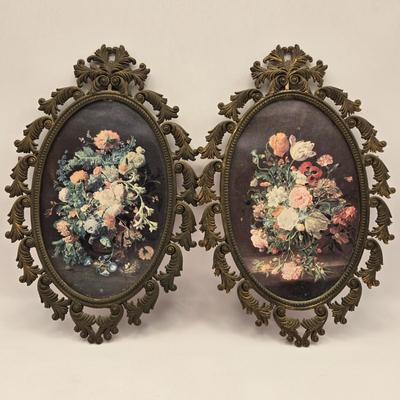 LOT 63K: Pair of Victorian Ornate Floral Prints