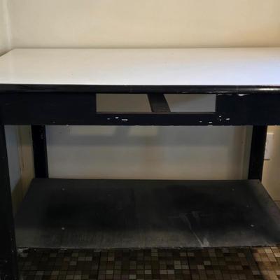 LOT 66K: Antique Enamel Top Table