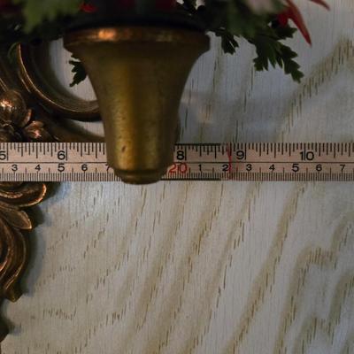 LOT 68K: Vintage Homco Diamond Wall Plaques, Mirror and 2 Side Plaques, and 2 Candle Sconces