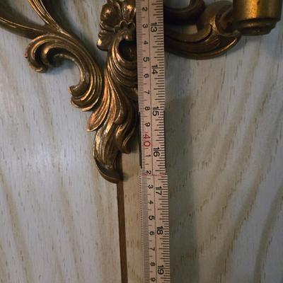 LOT 68K: Vintage Homco Diamond Wall Plaques, Mirror and 2 Side Plaques, and 2 Candle Sconces