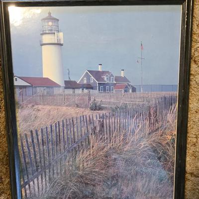 LOT 69K: Hart Lake Print, Lighthouse Print, Paddle Boat Painting, & More