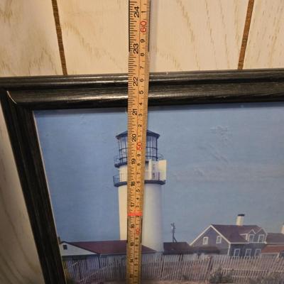 LOT 69K: Hart Lake Print, Lighthouse Print, Paddle Boat Painting, & More