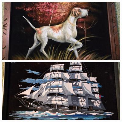 LOT 70K: Vintage Black Velvet Paintings