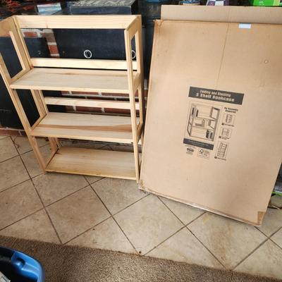 Wood Folding Shelving 27.5wx11"dx37"H
