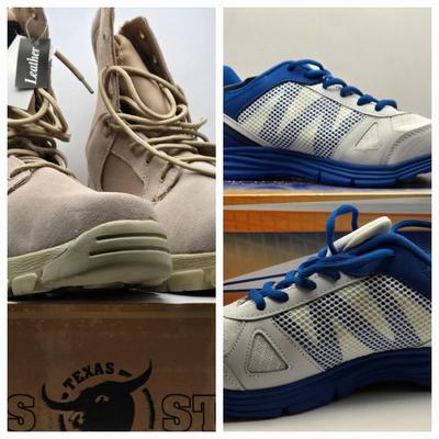 LOT 61K: New in Box Work Boots & Sneakers