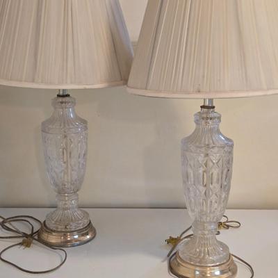 LOT 73K: Pair of Glass Lamps