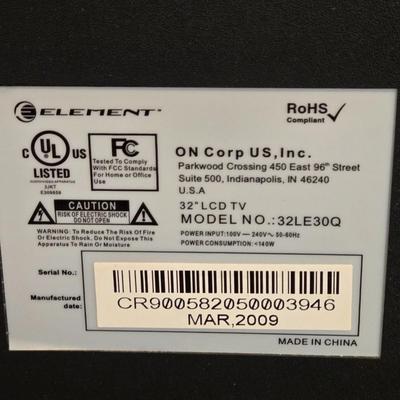 LOT 74K: Television with Remote