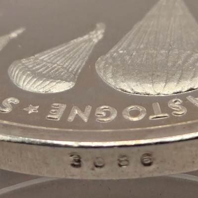 LOT 87J: "The Screaming Eagles" 101st Airborne Division 1 ounce .999 Fine Silver and Bronze Commemorative Coins