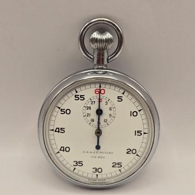 LOT 89J: Men's Jewelry Collection Including Stop Watch, American Bandstand Cufflinks, Mechanical Pencil Tie Clip, AmVets Collar pin,...